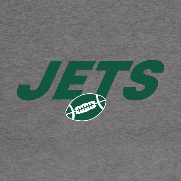 NY JETS football in green by Sleepless in NY